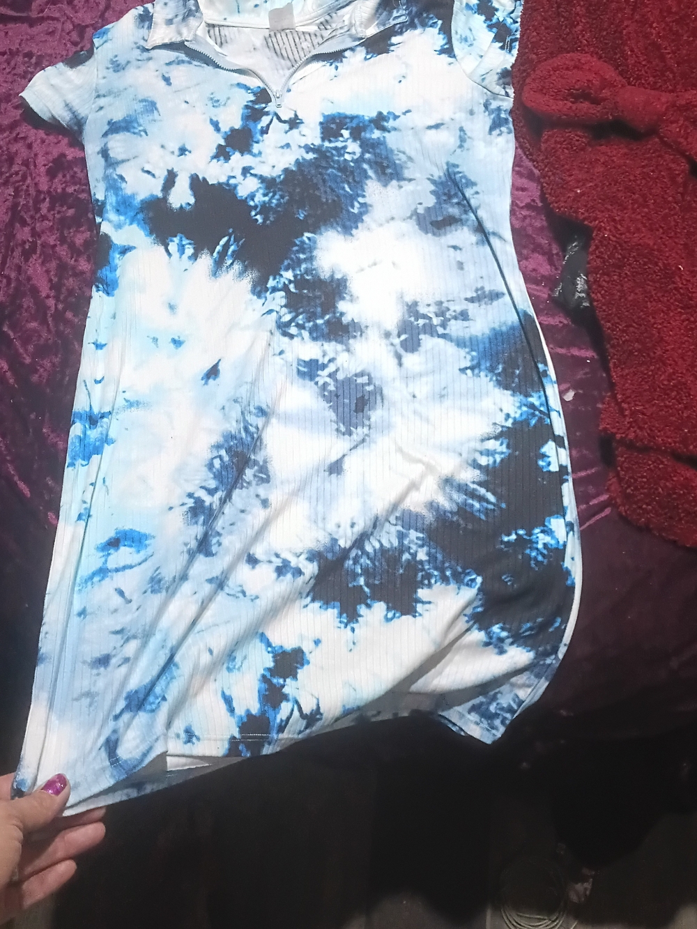 Blue Tie-Dye Women’s Mini Dress
